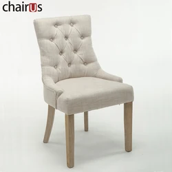 Modern Chair Furniture Fabric Wooden Cheap Restaurant Upholstery Dining Room Set Tufted Dining Chair