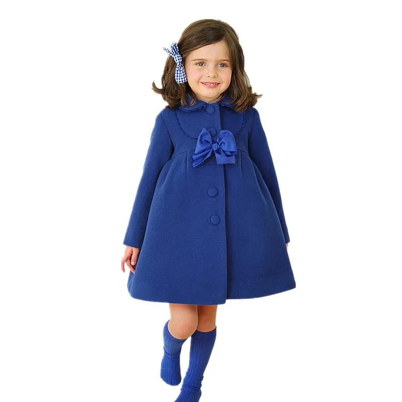 Wholesale Girls Bowknot Coat Windbreaker Outerwear Clothes Children Winter Jacket for Girls