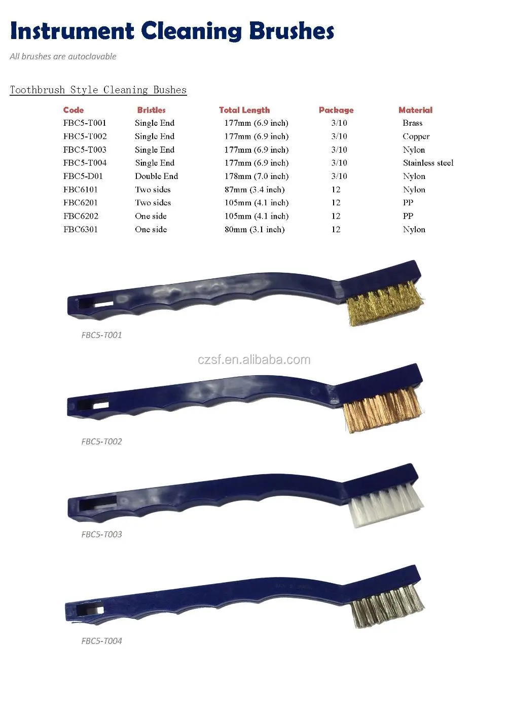 Nylon surgeons Autoclavable surgical brush nail cleaning brush