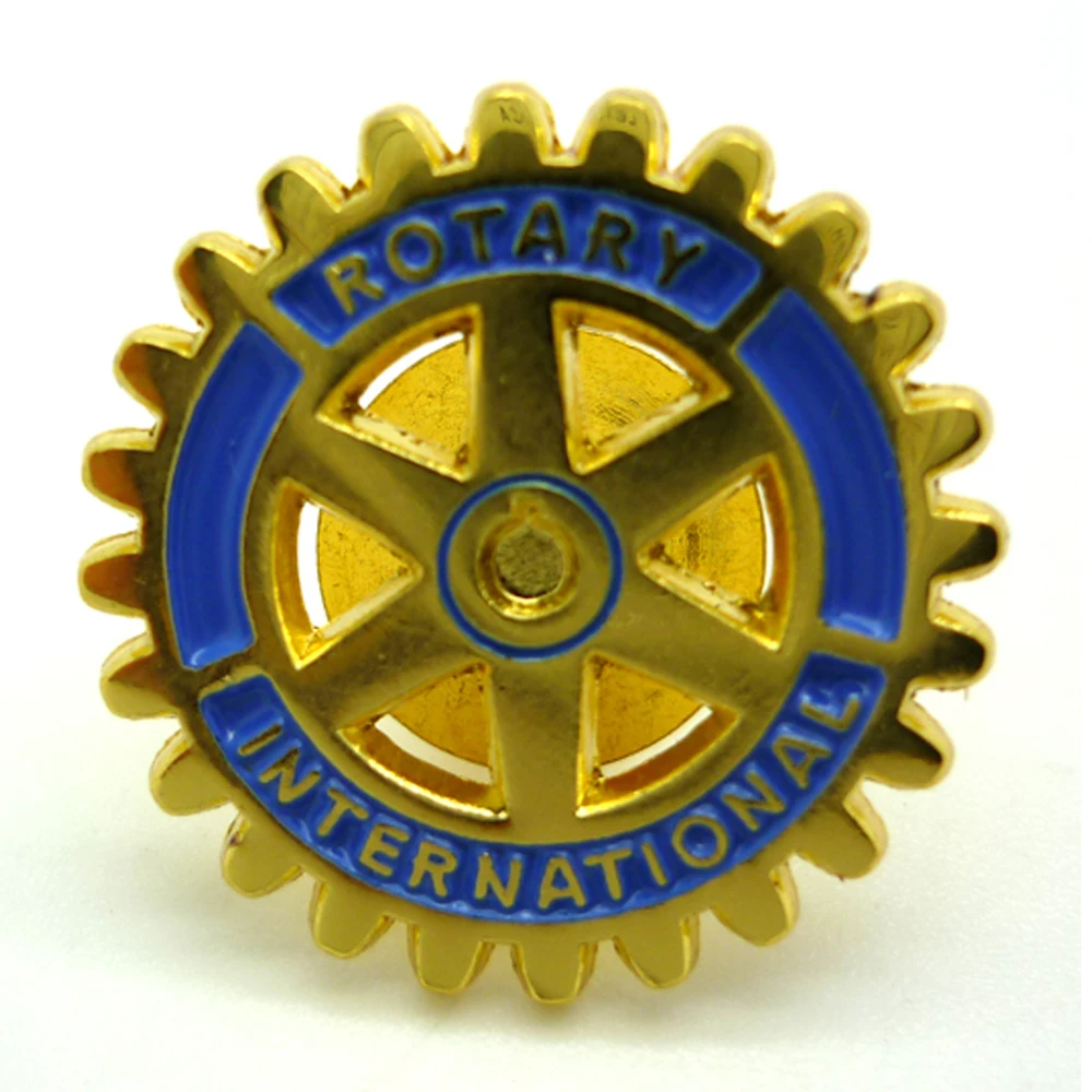 
Gold Plated Custom Logo Serrated Edge Cut Out Lapel Pins Badges Rotary Pin For Wholesale 