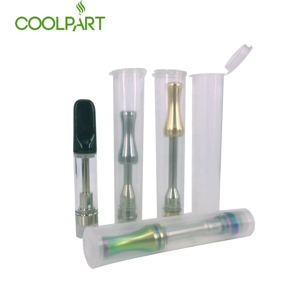 
Instock Pop Top Plastic Tube For Cbd Oil Cartridge Child Resistant Plastic Packaging 