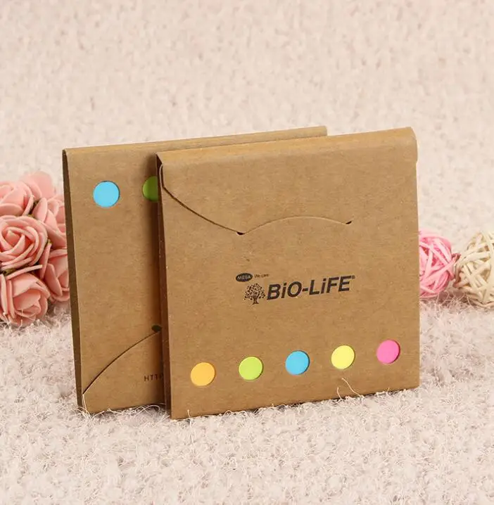 
Promotional Gifts Small Sticky Notes With Custom Logo 7 x 7 cm Brown Kraft Cover Sticky Notes With Memo Pad 2019 