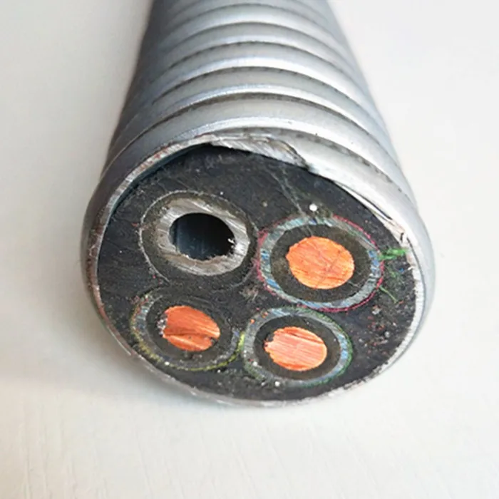 3x1AWG Copper Conductor Rubber Insulated Electric Submersible Oil Pump Cable ESP Cable