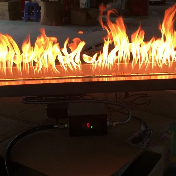 
Outdoor remote control rectangle gas firepit burner 