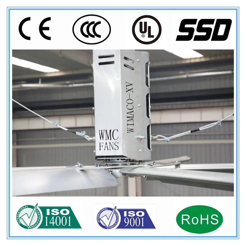 Лоян WMC большой поток воздуха большого диаметра HVLS молчание промышленный вентилятор