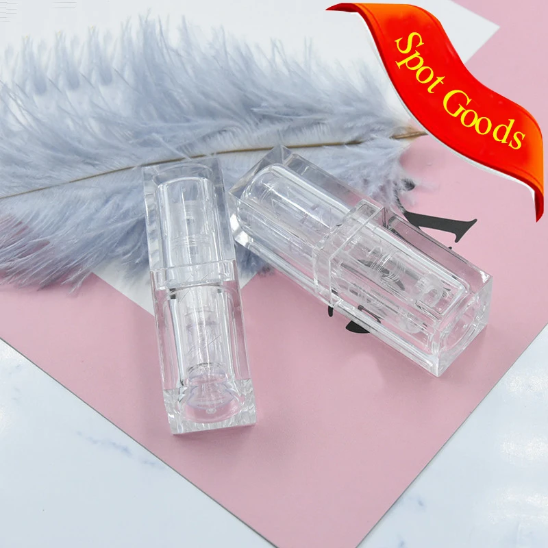
2019 Fashion Square Transparent Best Quality Cheaper Price Lipstick Tube Private Label Empty Lipstick Tube 