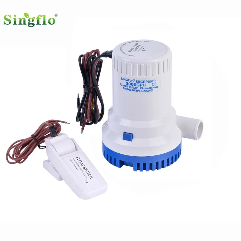 Singflo 24v dc 1500GPH marine bilge pump with float switch