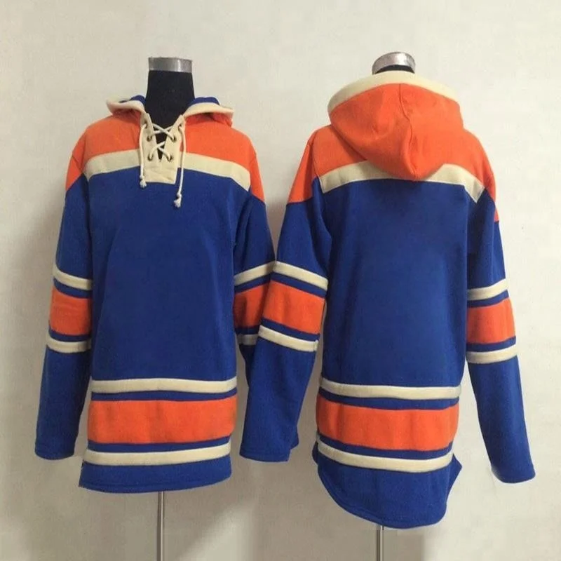 Высококачественная Мужская маджестическая форма для хоккея с шайбой с индивидуальным сублимационным логотипом мужская тренировочная хоккейная кофта с капюшоном