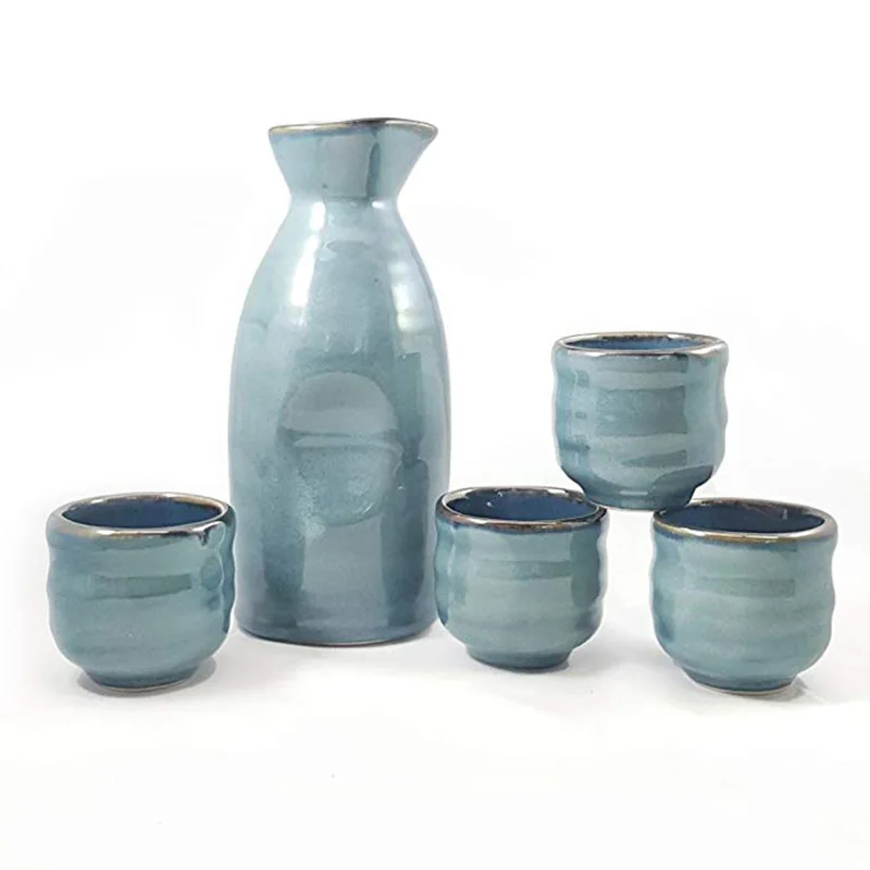 Светло-серый керамический стакан для риса и вина чашки