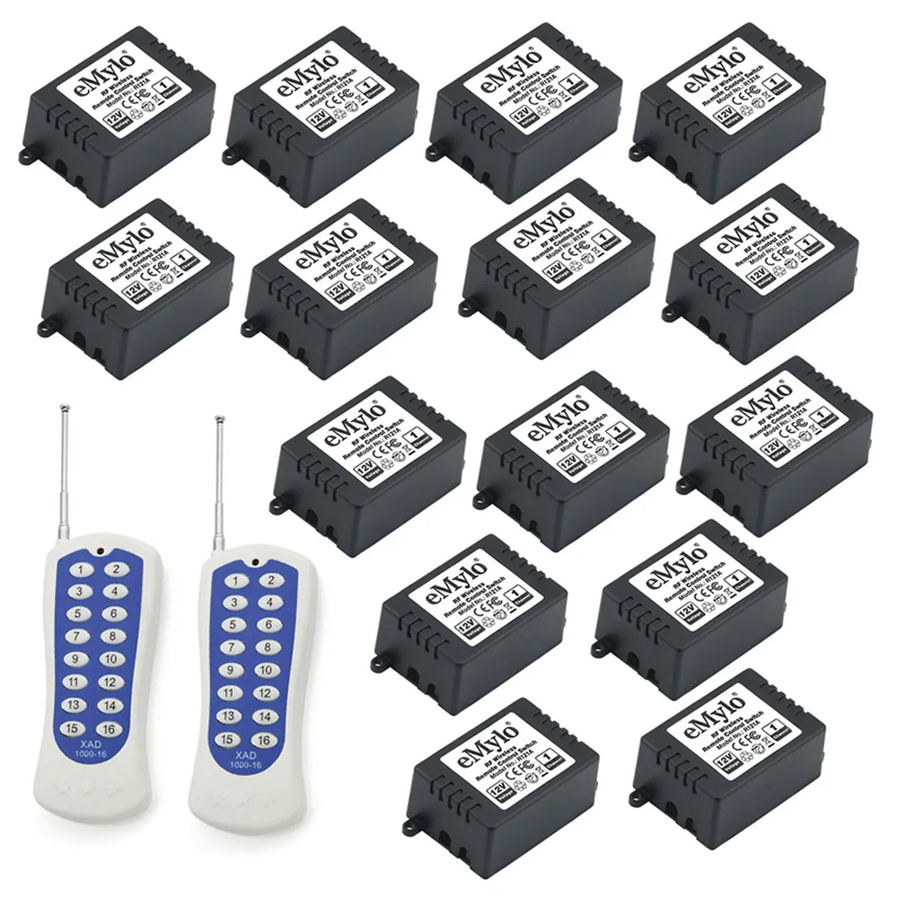 eMylo DC 12V 1 Channel Wireless Relay Remote 433Mhz RF Switch