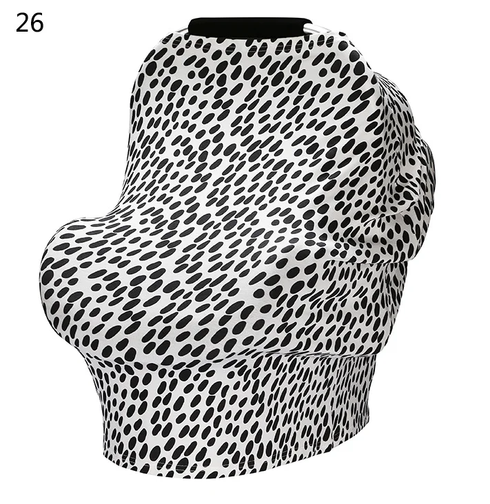 Custom Organic Stretchy Multi Use Car Seat Canopy Poncho Breastfeeding Baby Nursing Pillow Cover Scarf