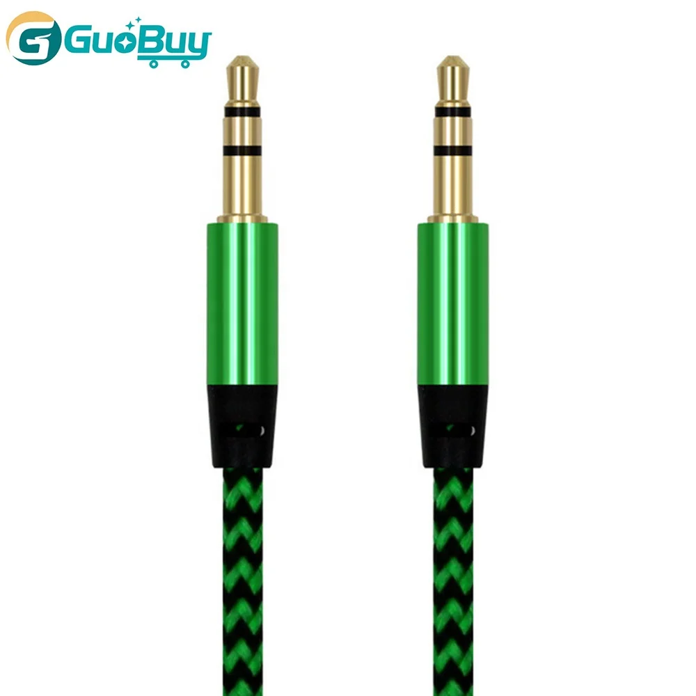 Top Sales 3.5mm Jack Auxiliary Audio Cable Nylon Braided Male to Male AUX Cord