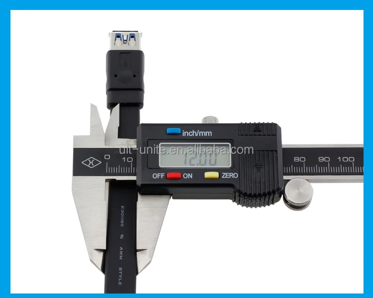 USB3.0 Мужчина К Женский Плоский Кабель Синий OD = 2.5*12.1 мм L = 0.3 м