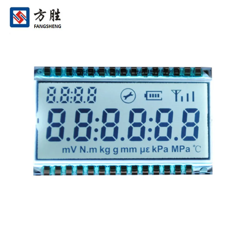 7-Segment Lcd Display Panel Customise Digit Transparent Liquid Crystal Display TN Type 6 Bit Lcd Display with Pins Connection