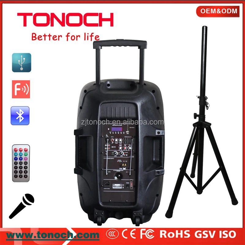 15 pa speaker plastic pa speaker active speaker box