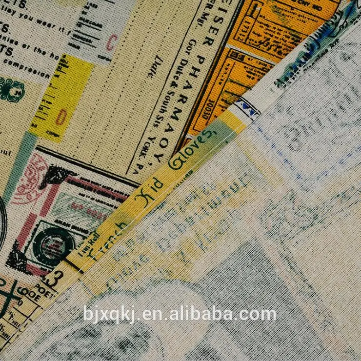 China manufactory supply bulk bed poly cotton linen upholstery fabric with cheap price