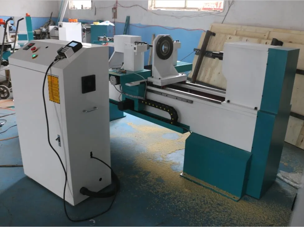 59inch cnc controlled wood turning lathe cylinder making machine price