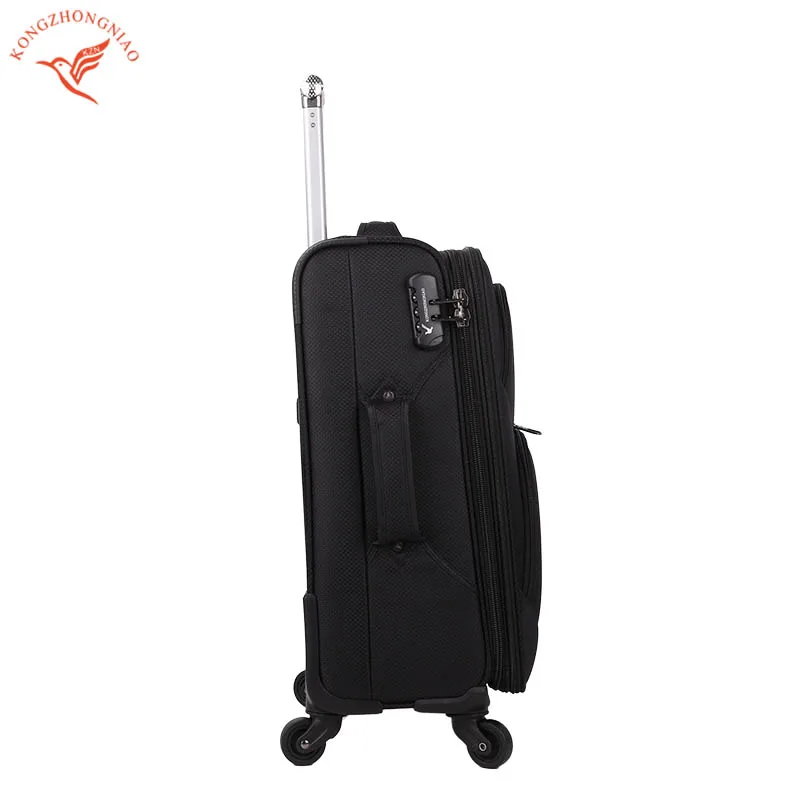 Factory wholesale soft fabric suitcase travel trolley luggage sets for outdoor