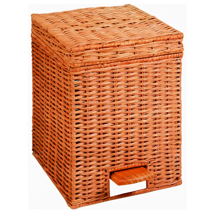 Dailyart посуда Лидер продаж квадратный педаль ротанга мусорное ведро (V019006)