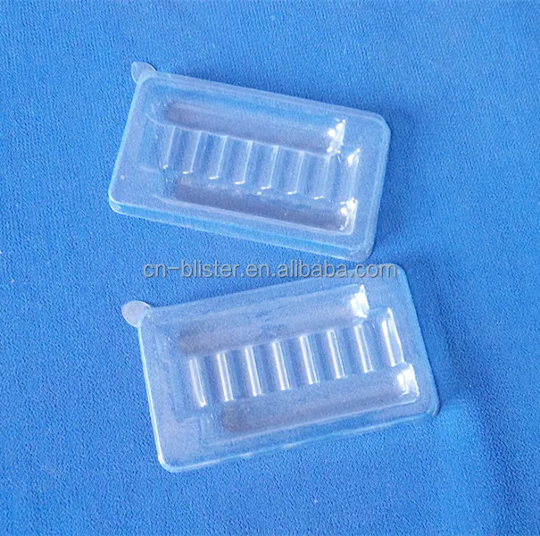 
clear PVC blister tray for insert metal box /plastic tray for nails 