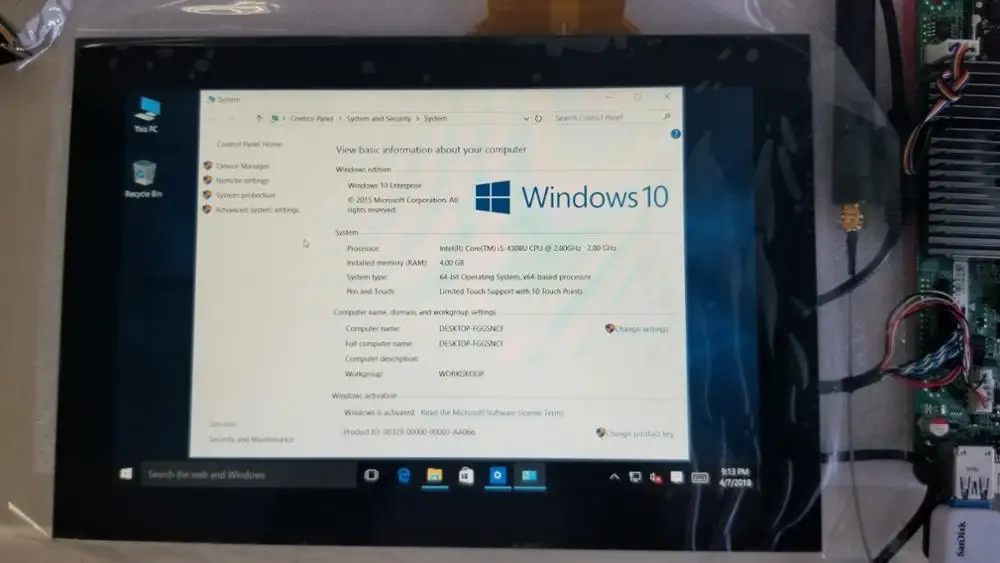 10.1 inch finish tablets quad core Win10 and Android dual Operation system tablet pc