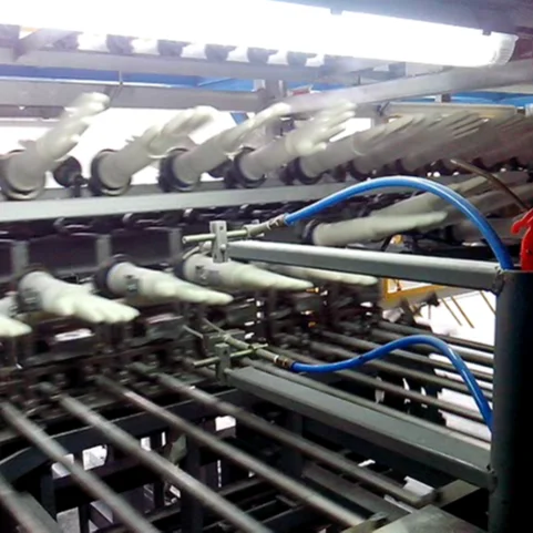 
China newest high quality cheap medical latex rubber glove machine production line with stripping machine 