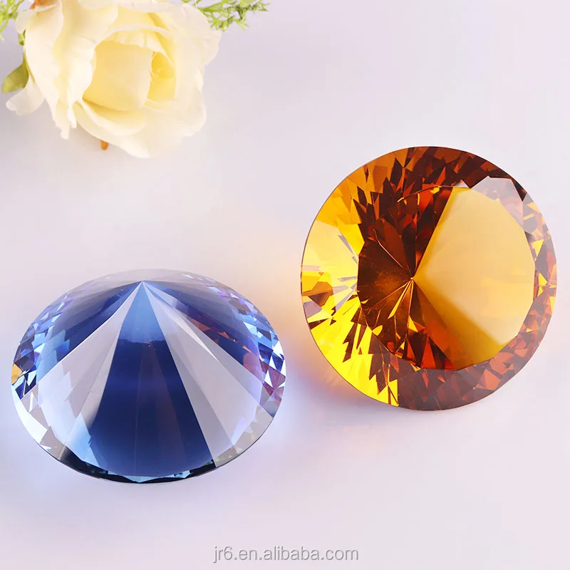 wholesale k9 crystal diamond decorative glass gems  large crystal paper weight diamond for home decor