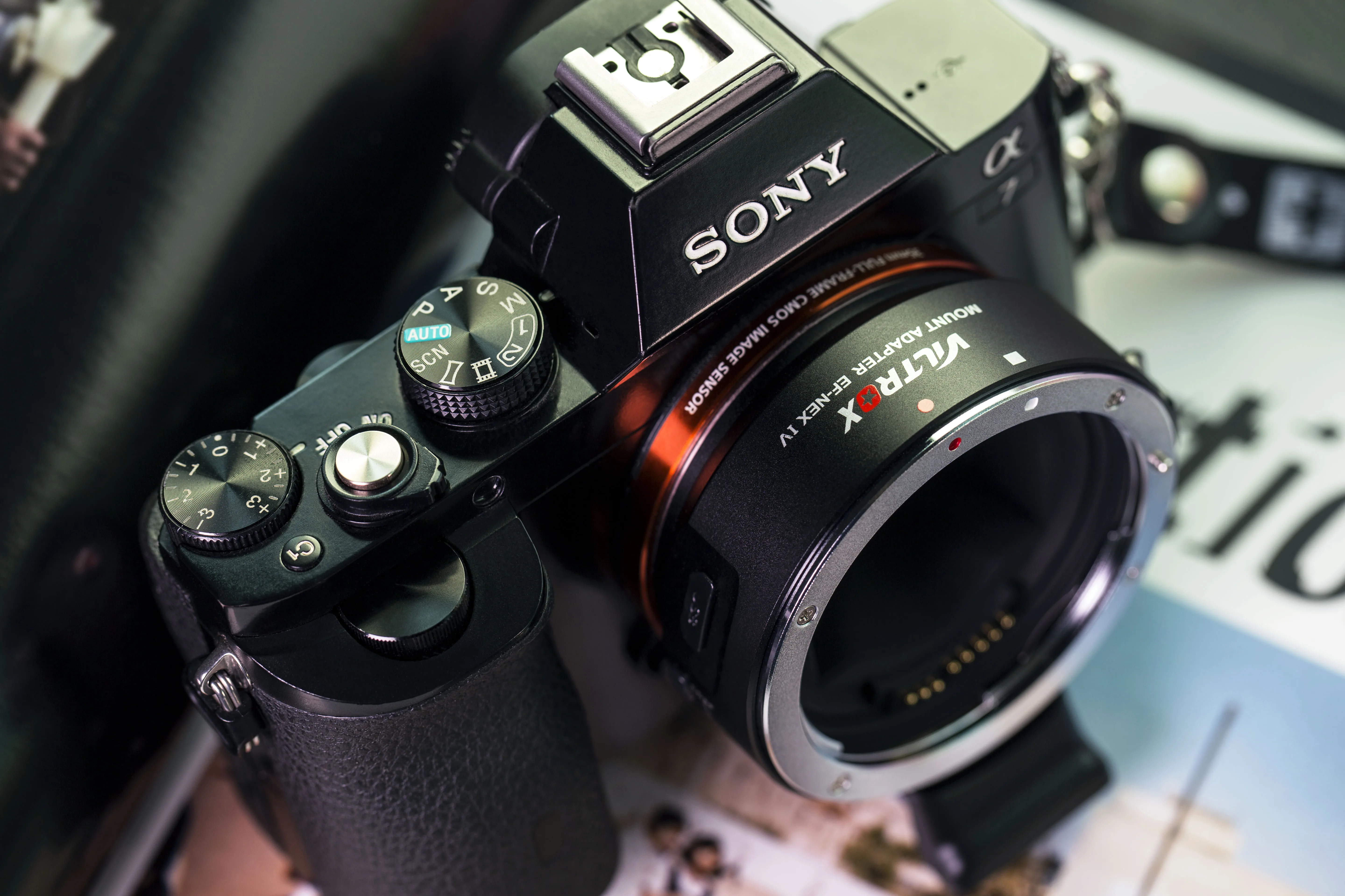 Viltrox EF-NEX IV adjustable aperture auto focus mount adapter with USB update for Canon