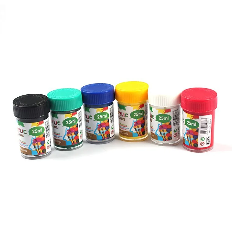 2019 Students 6 Colors 25 ml Acrylic Paint With Color box Packing