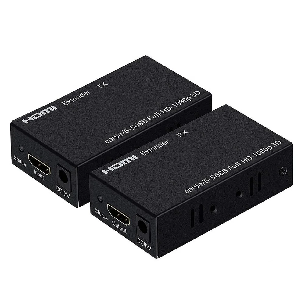 HDMI Extender 60 meter over single network ethernet cat5e/6 cable support 3D Full HD 1080P
