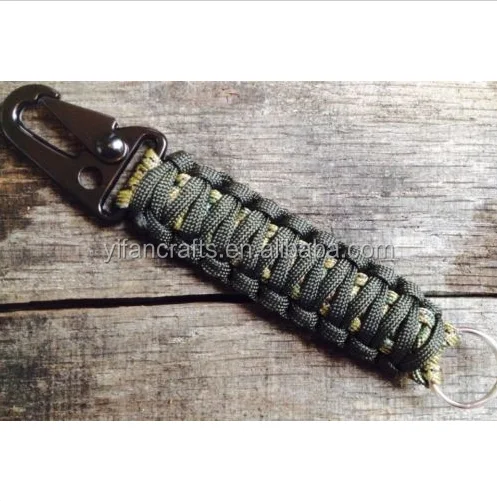 Firefighter Paracord Survival Lanyard Keychain With HK Hook