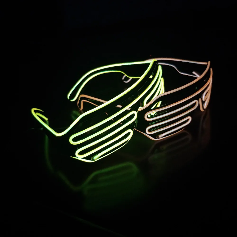 Factory direct sale professional waterproof el wire shutter neon led glasses party