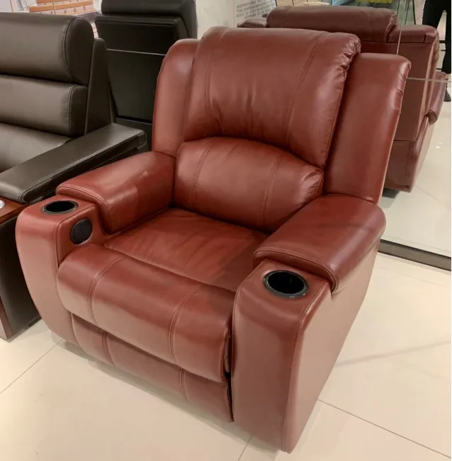 Promotion Top great leather home VIP 3d cinema hall chair with footrest for sale