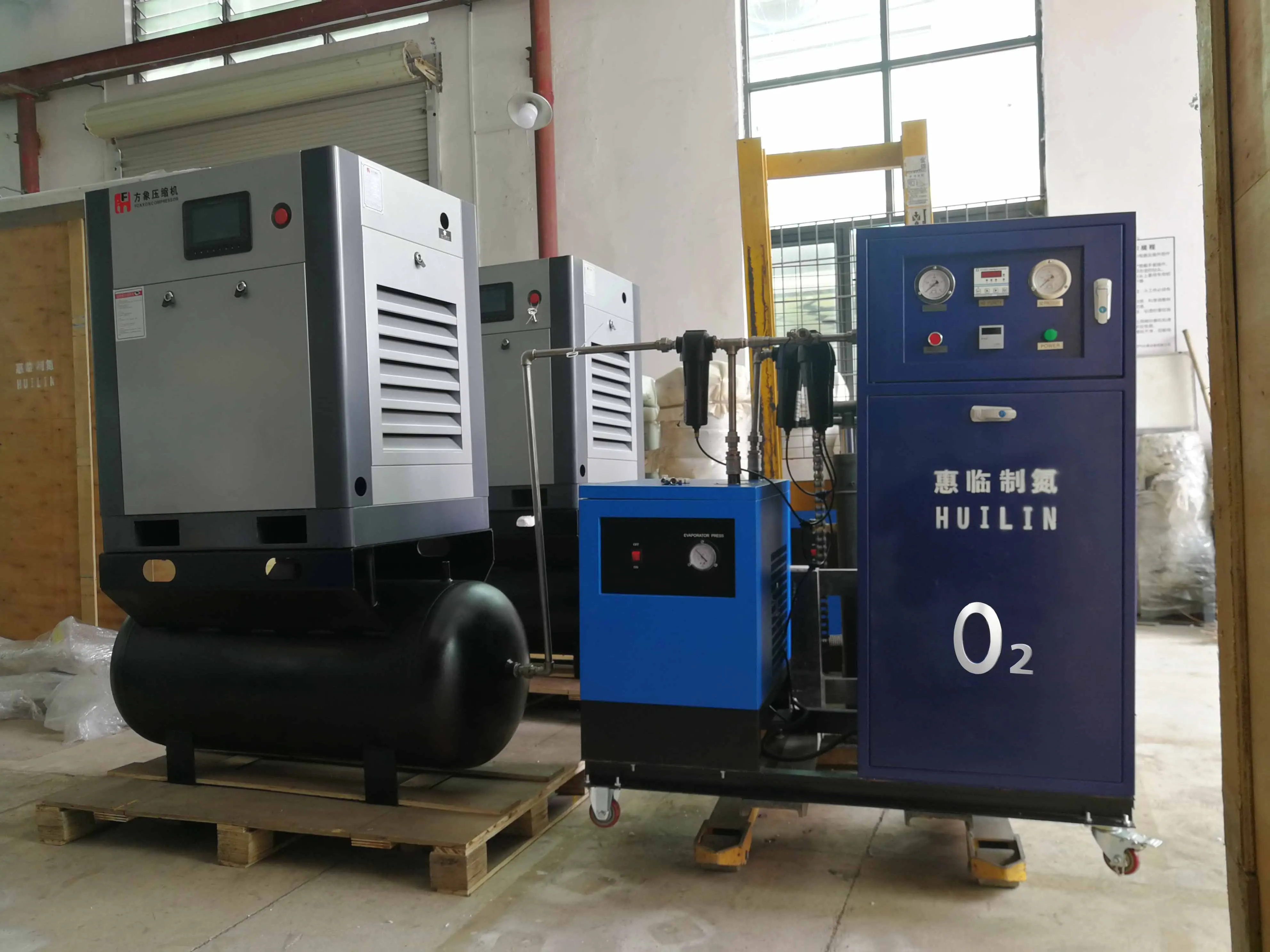 Automation 2Nm3/hr Oxygen Generator have filliing station with air type booster