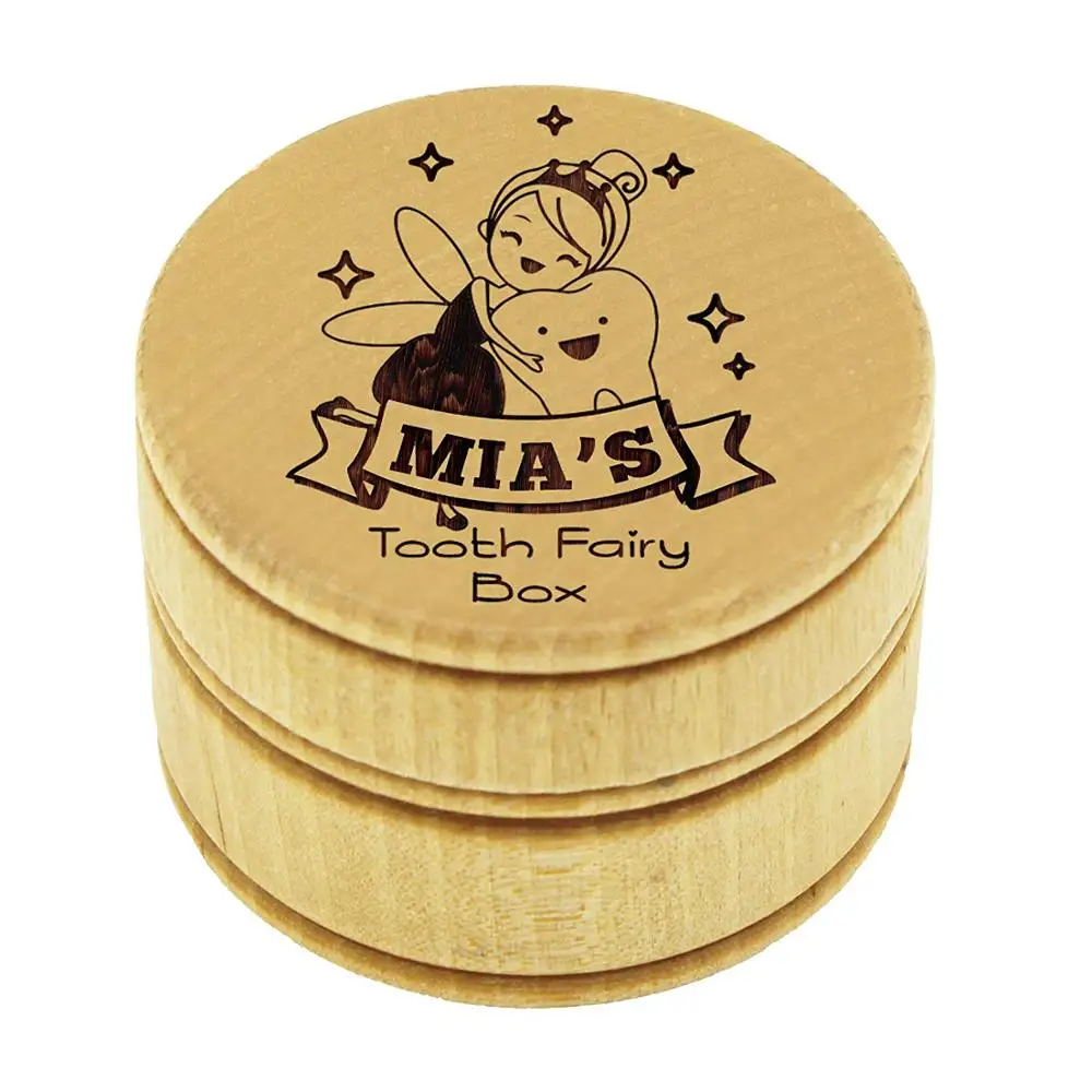 Custom Personalized Wood Tooth Fairy Keepsake Box