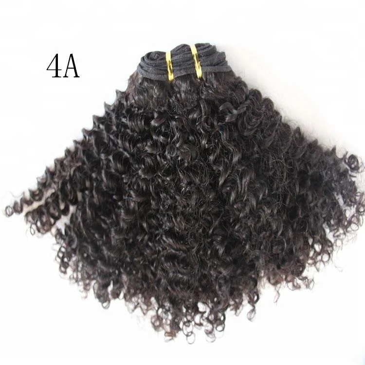 YuXi wholesale 4B-4C/3B- 3C/3C-4A raw vrigin malaysian afro kinky curl sew in hair weave with12/14/16/18/20inch On Stock
