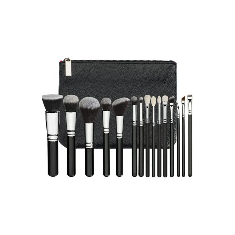 High Quality wholesale Professional custom synthetic hair private label cosmetic makeup brushes set case