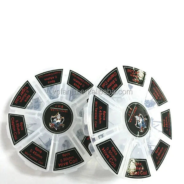 
Free sample wire supplier Demon Killer series vape notch coil 8 in 1 prebuilt coil wholesale 