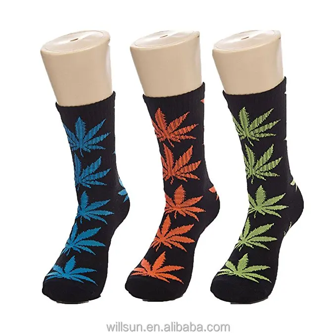 
Men and Women wholesale Maple leaf stockings Weed Plantlife Hemp Skateboard hip-hop socks 