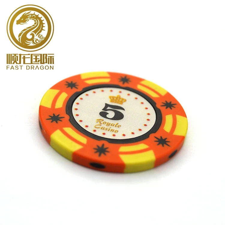 Wholesale Casino Clay  Poker Chip Wholesale round with stickers for poker chip