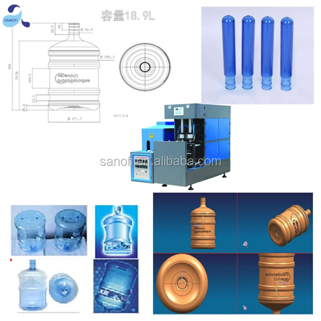 Factory price 5 gallon  bottle blowing machine/top quality  barrel bucket  blowing machine price
