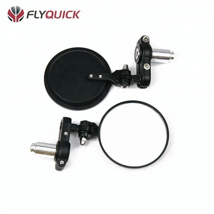 Black Motorcycle Handlebar Bar End Mirror