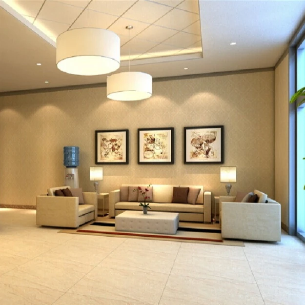 High quality hotel lobby modern leather sectional sofa