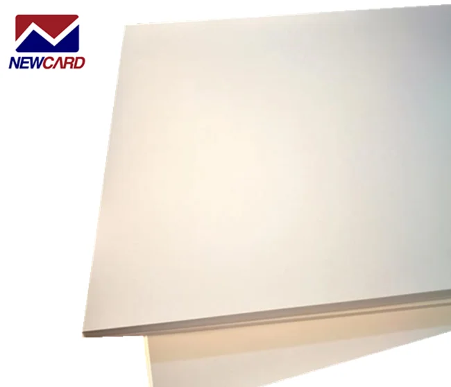 Белый лист с сердечником из ПВХ для удостоверения личности