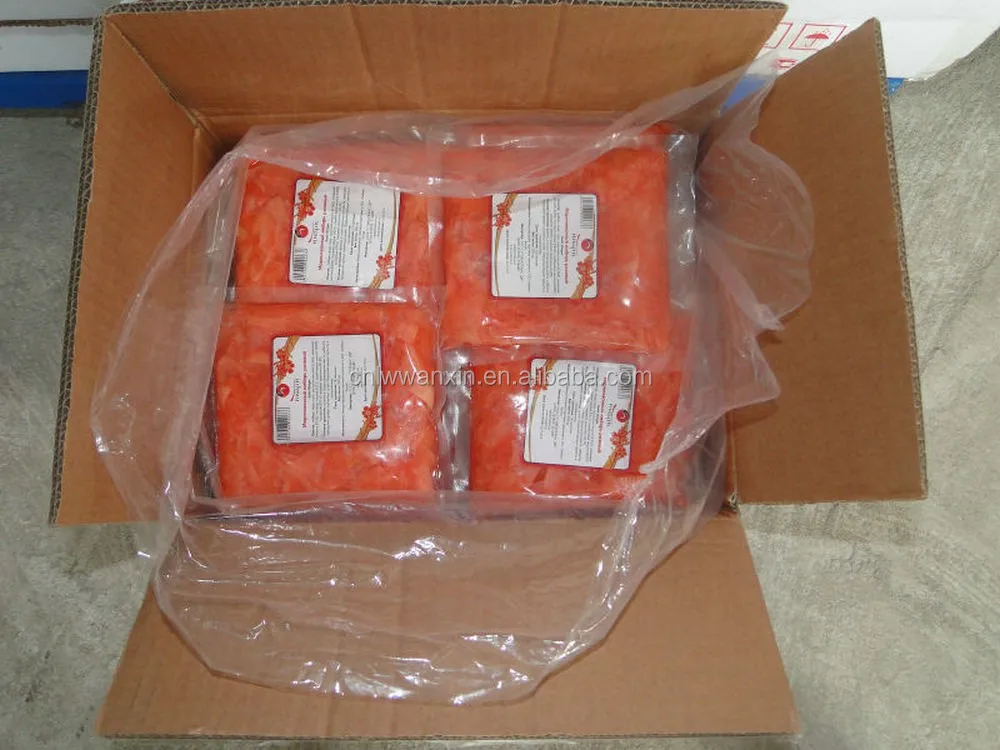 
10kg carton packing sushi ginger from china 