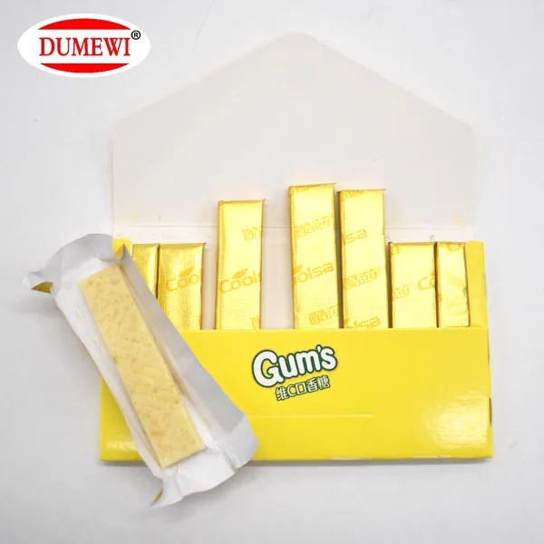 Gum Factory VC Yellow Lemon Fruit Bubble Chewing Gum
