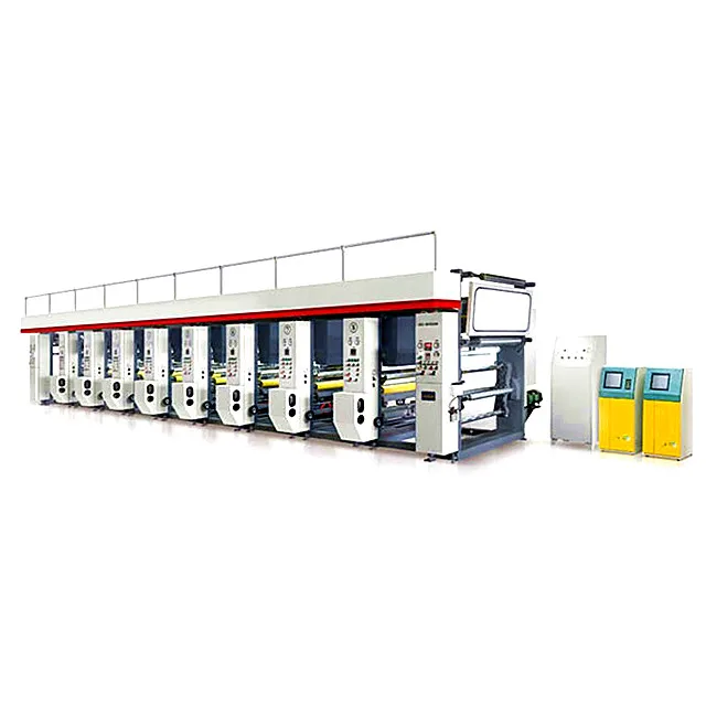 6/8/10/12 Color Computerized Automatic High Speed Rotogravure Printer / 6 color 800mm width General Rotogravure Printing Machine