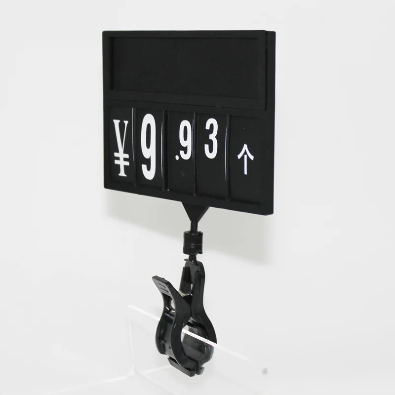 POP plastic price sign ticket price sign board display with clips for supermarket