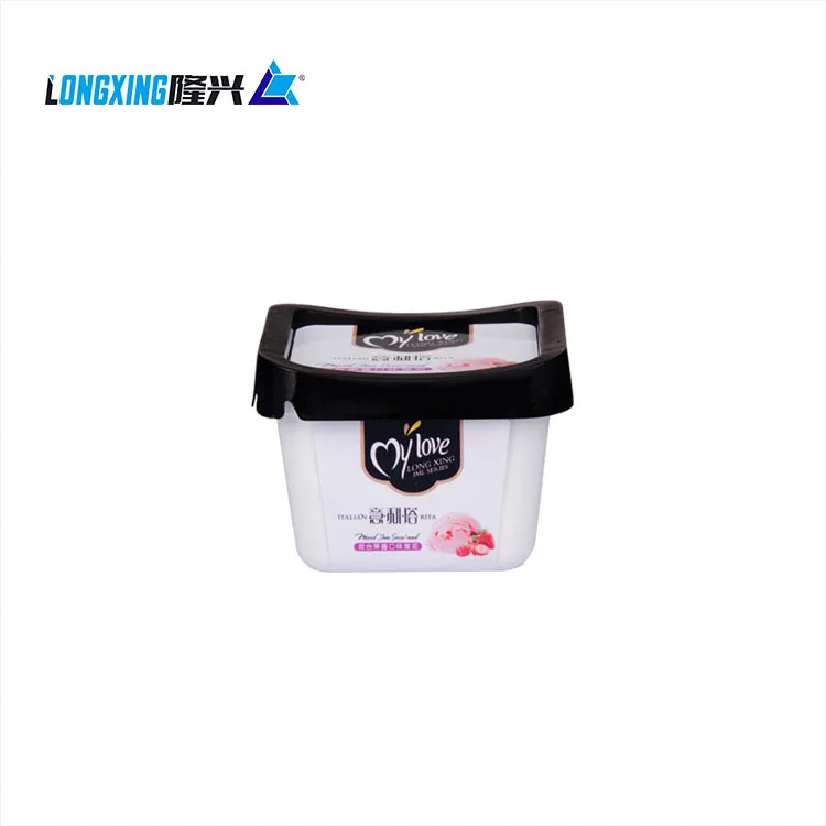 custom 200ml IML ice cream container with lid