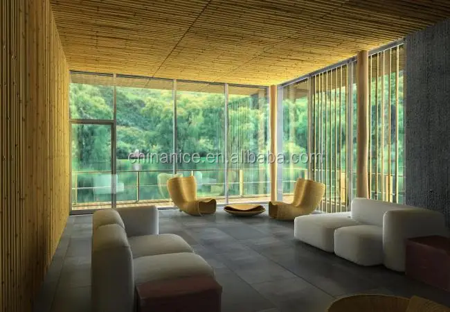 artificial bamboo matting for interior home ceiling decoration